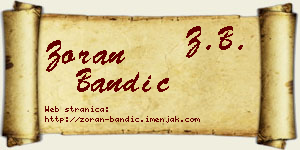 Zoran Bandić vizit kartica
